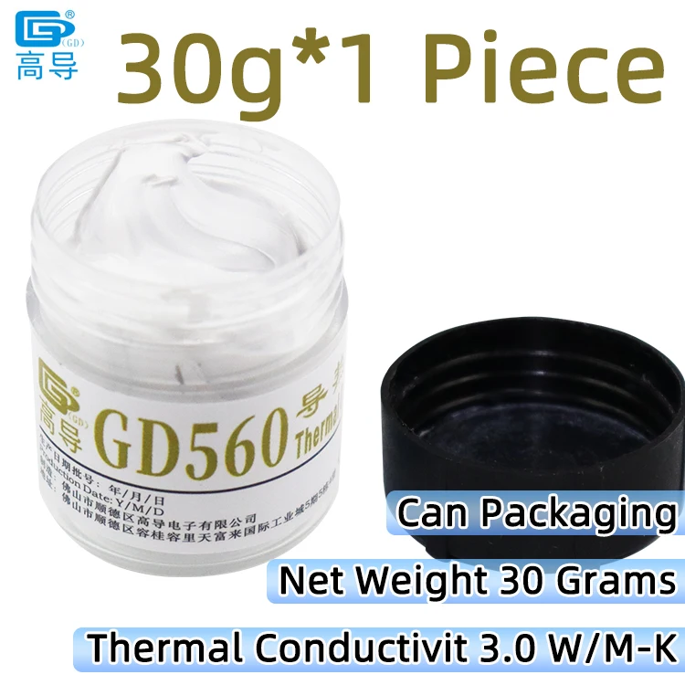 GD560 Thermisch geleidende vetpasta Nettogewicht 3/30/100/150 gram Wit gips Koellichaamverbinding voor CPU SSY ST CN HT