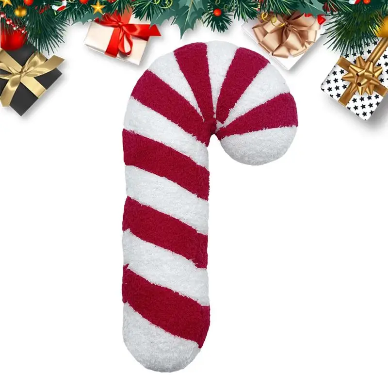 Christmas Candy Cane Stuffed Toy Soft Candy Cane Plushies Throw Pillow Doll Cute Sofa Cushion Christmas Decoration Navidad 2025