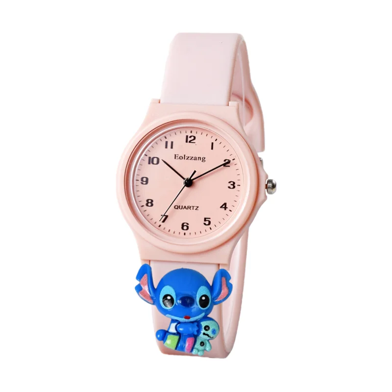 أنيمي ووتش Kawaii ليلو وستيتش بنين بنات ساعات أطفال الحد الأدنى لطيف الأطفال الكرتون ساعات المعصم هدايا للأطفال فتاة على مدار الساعة #4