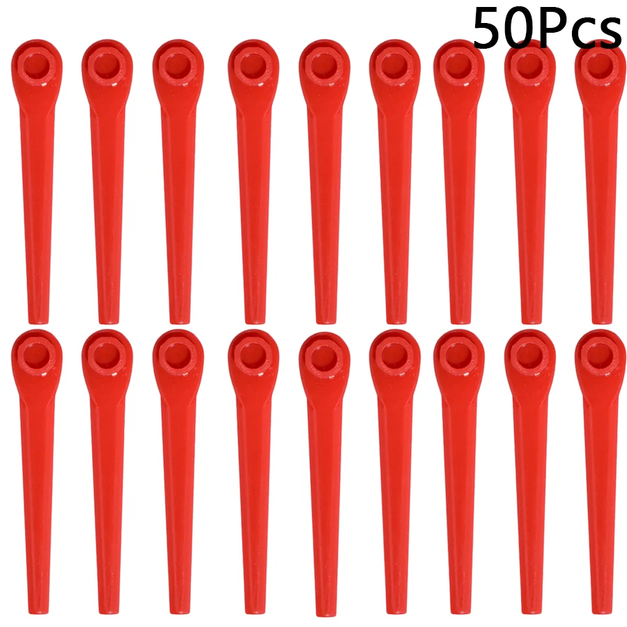 50 Stück Garten-Rasentrimmer-Ersatzklingen aus Kunststoff für Gardena Rasentrimmer EasyCut Li-18/23R 9823 9825 9820 9821 – Detail 1