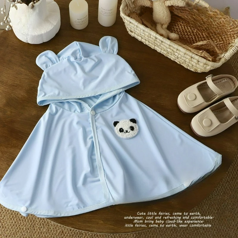 Summer Boys and Girls Anti UV and Sunscreen Cloaks for Infants and Young Children  Ice Silk Cloaks