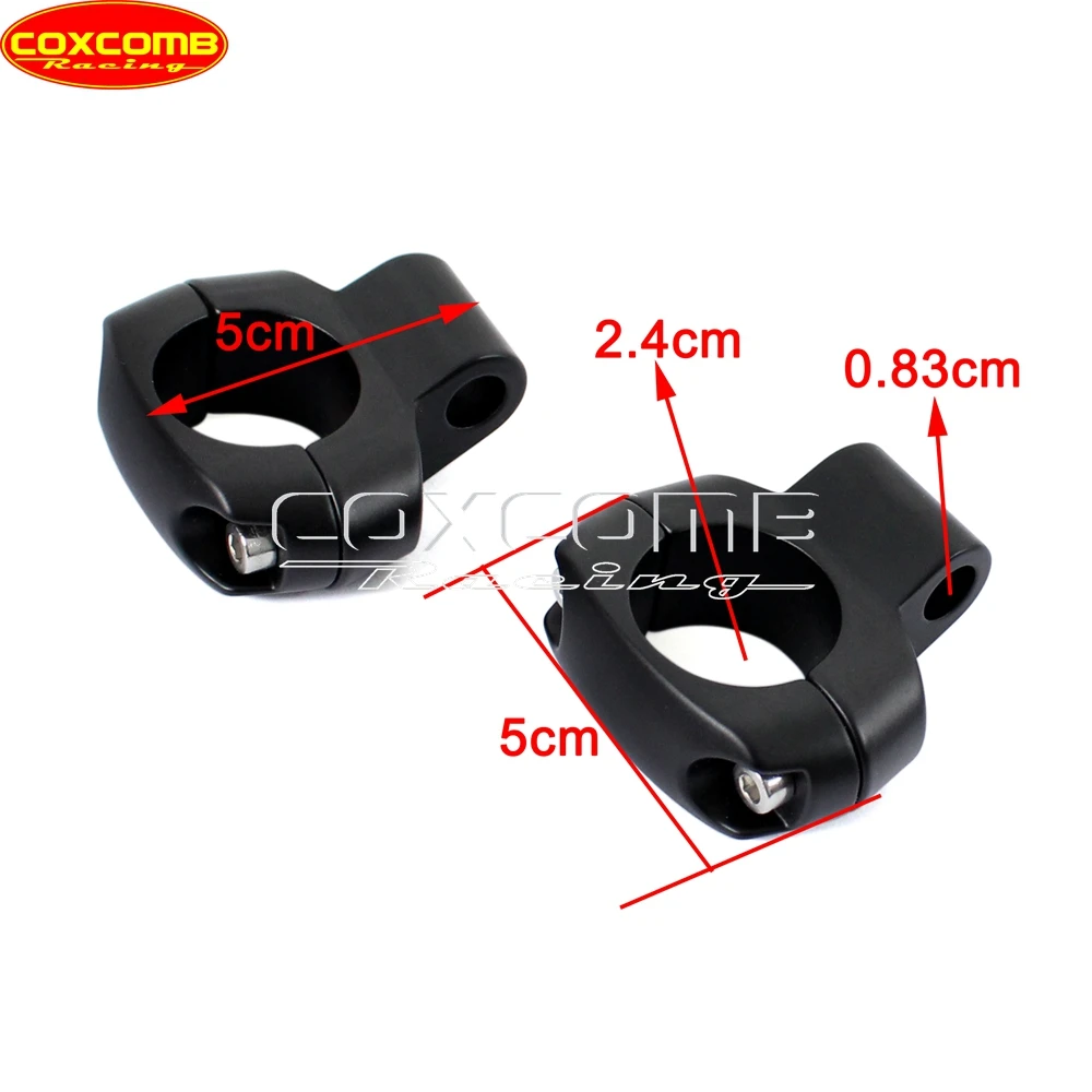 For Harley Sportster Cruiser Scooter Touring Softail Motorcycle Rear View Mirror Mount Fasten Clamp Holder Bracket Support 25MM