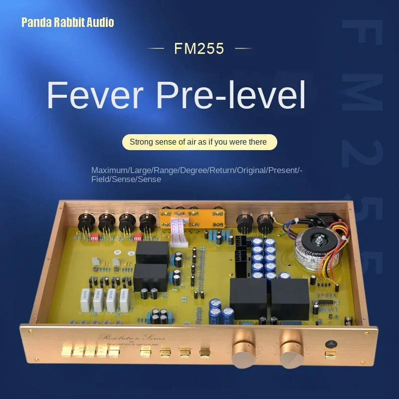 BREEZE 2025 نسخة طبق الأصل المستوردة HI END FM255 مستوى الحمى المضخم الترانزستور مكبر للصوت المتوازن بالكامل hifi المضخم