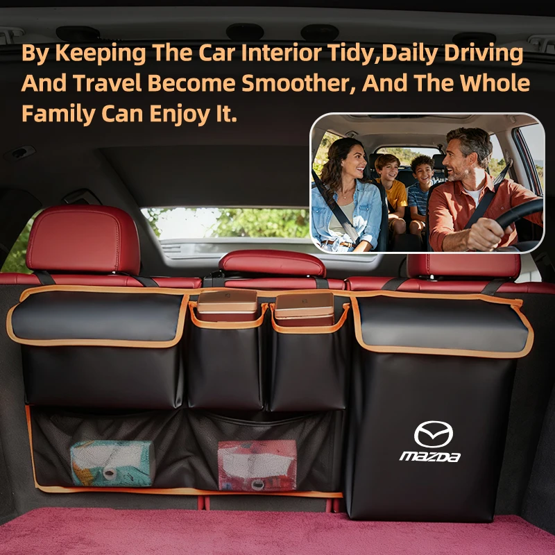 Car Seatback Organizer Tools Storage Bag Trunk Stowing Pocket For Mazda 6 3 CX5 5 2 323 CX7 Demio Atenza Axela MX30 CX30 CX3 CX9 4