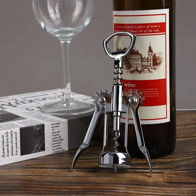 

Wine Opener Stainless Steel Red Wine Opener Wing Type Metal Sommeliers Corkscrew Bottle Openers Corkscrews Wine Cork Remover