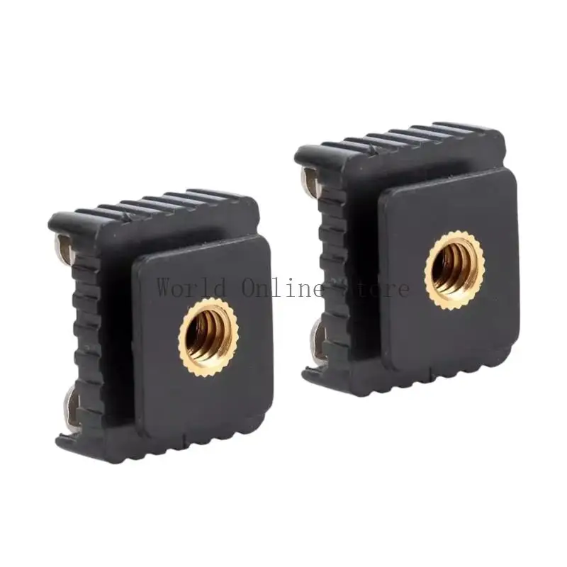 

2Pcs Standard Mount Hot Shoe to 1/4 Thread Cold Hot Shoe Adapter For Photography 87HC