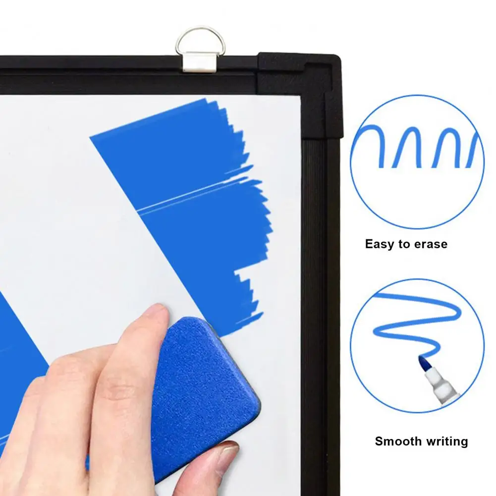 Pizarra blanca magnética de doble cara para pared del hogar, pizarra blanca de borrado en seco con ganchos para oficina, aula, 40x30cm