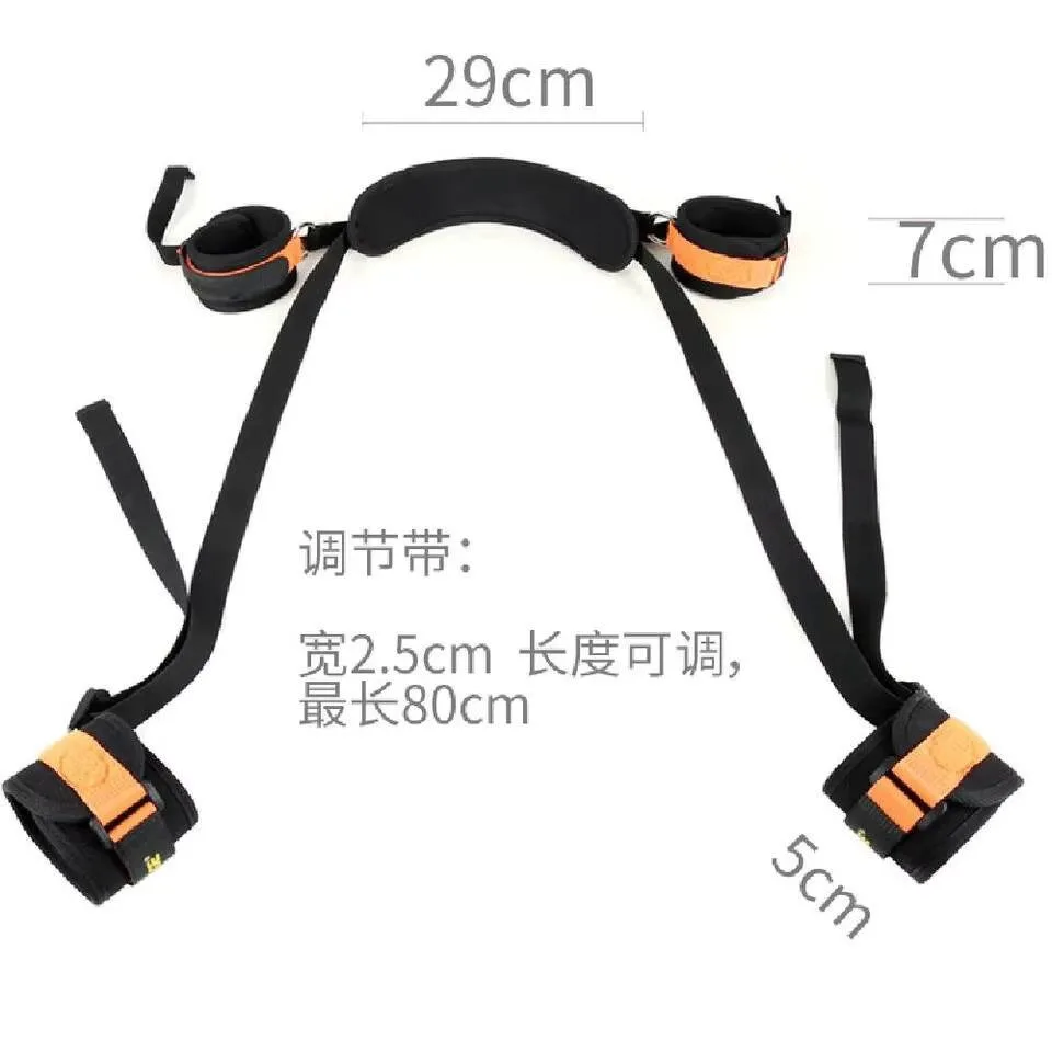 BDSM Kit Bondage Rope Open Leg Handcuffs Ankle Collar Leather Restraints Erotic Adult Games Sex Toys For Women Couple Games view 6