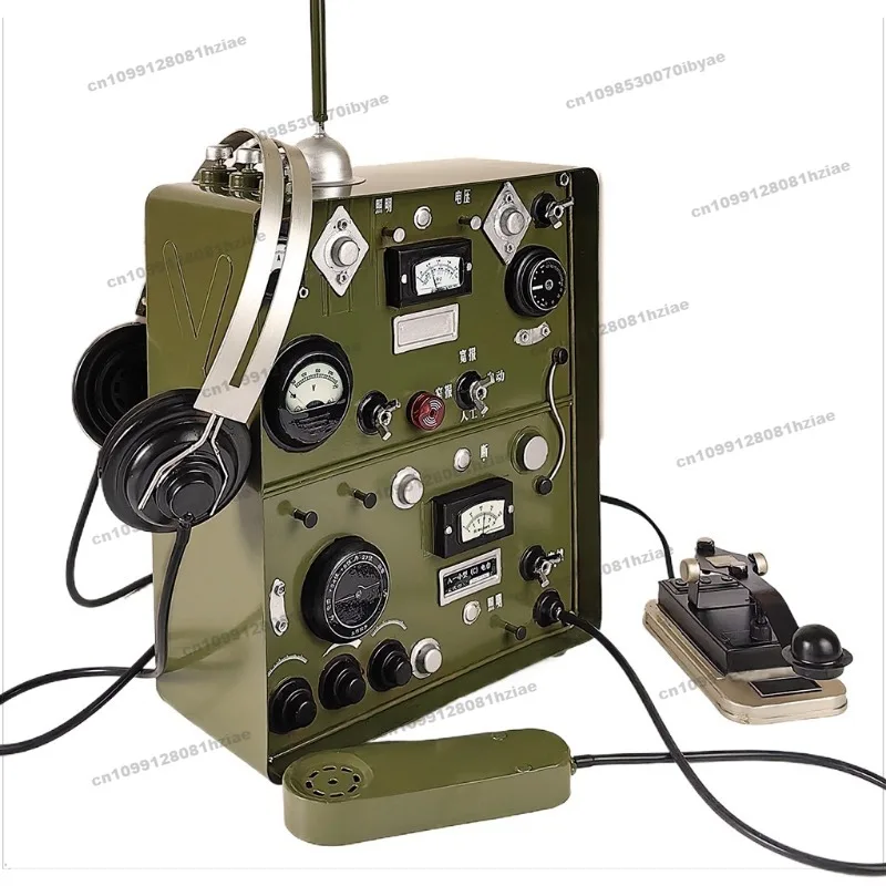Transmitter Prop Model Decorative Ornament Real Simulation Sending Original Sound Old Object Military Fan Collection