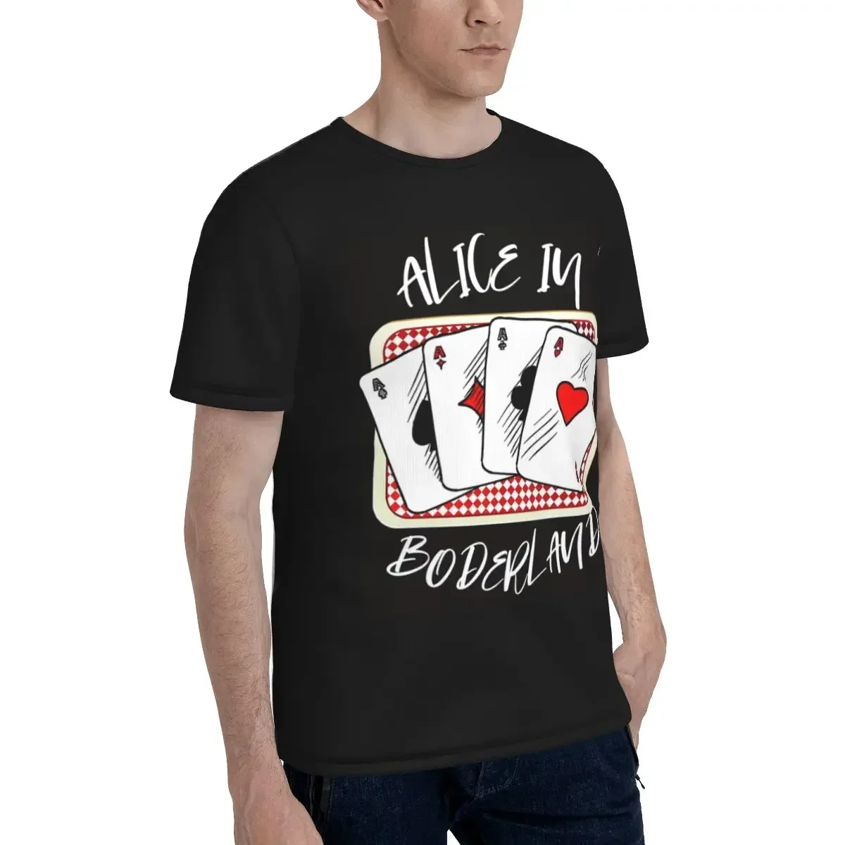 ALICE IN BORDERLAND T-Shirt for Men polyester T Shirts Men's Short Sleeve Crew Neck Summer Clothes Tops