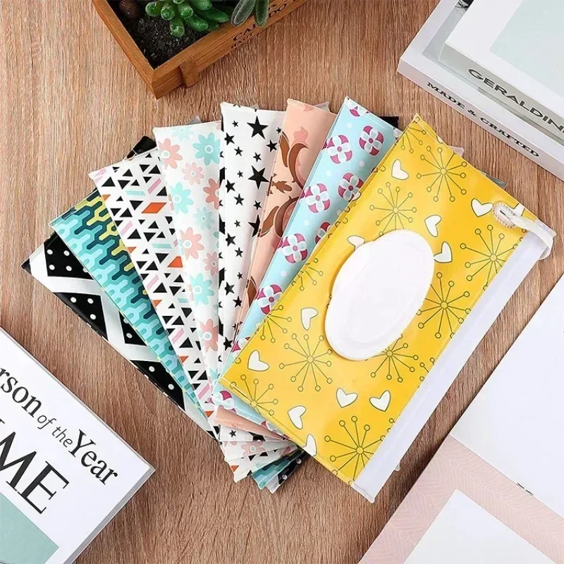 Etui na chusteczki nawilżane dla niemowląt EVA Flip Cover Tissue Box Cute Snap-Strap Refillable Wet Wipe Bag Portable Outdoor Useful Stroller Accessory — zdjęcie 4