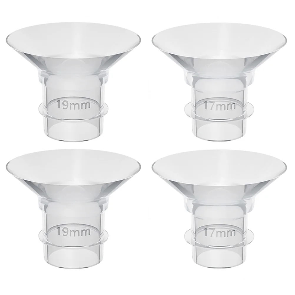 

4pcs Silicone Flange Inserts For Breast Pump Reusable Soft Durable Replacement Parts Clear Wearable Inserts Anti-Wear Steam