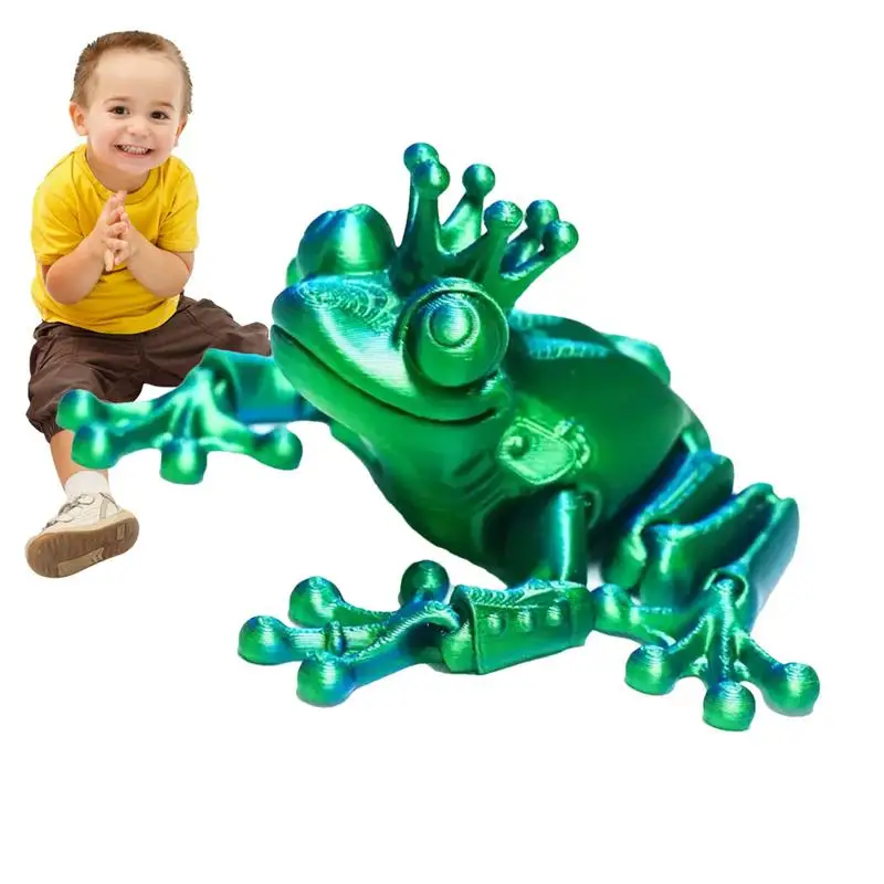 3D Printed Toys Adults Fidget Toys Fidget Frog 3D Printed Articulated Toy Frog Toys With Movable Joints Adults Fidget Toys