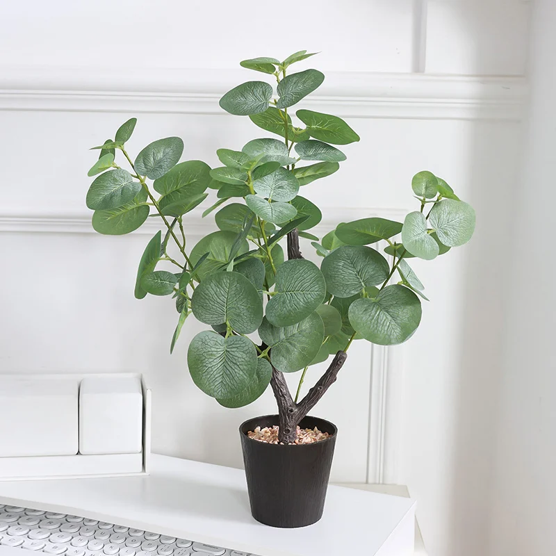 1PC plant simulation tree, simulated olive tree pachira macrocarpa. Money tree potted plant, suitable for home use office. Comme