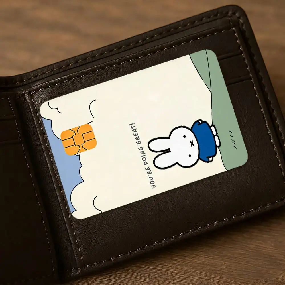 Cartoon M-miffy Niedliche Wasserdichte Hautschutz-Aufkleber für Bankkarten, Kreditkarten, Debitkarten und Fahrkarten für den öffentlichen Nahverkehr – Detail 2