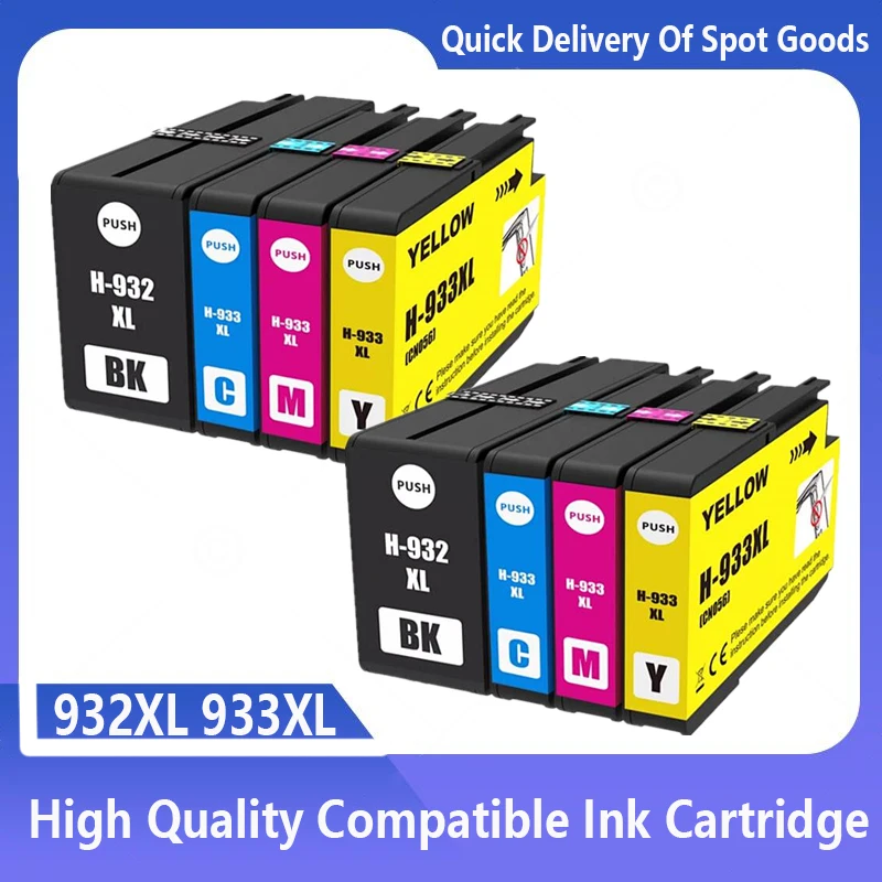 Compatible Ink Cartridge Repalce For HP 932 933 932XL 933XL Officejet 6100 6600 6700 7110 7610 7612 7510 7512 Printer