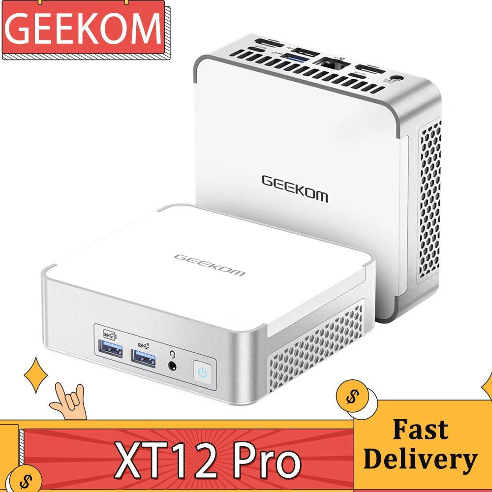 GEEKOM XT12 Pro Mini PC Intel Core i9-12900H 14 Cores Up to 5.0GHz 32GB RAM 1TB SSD WiFi 6E Bluetooth 5.2 Support Quad Display