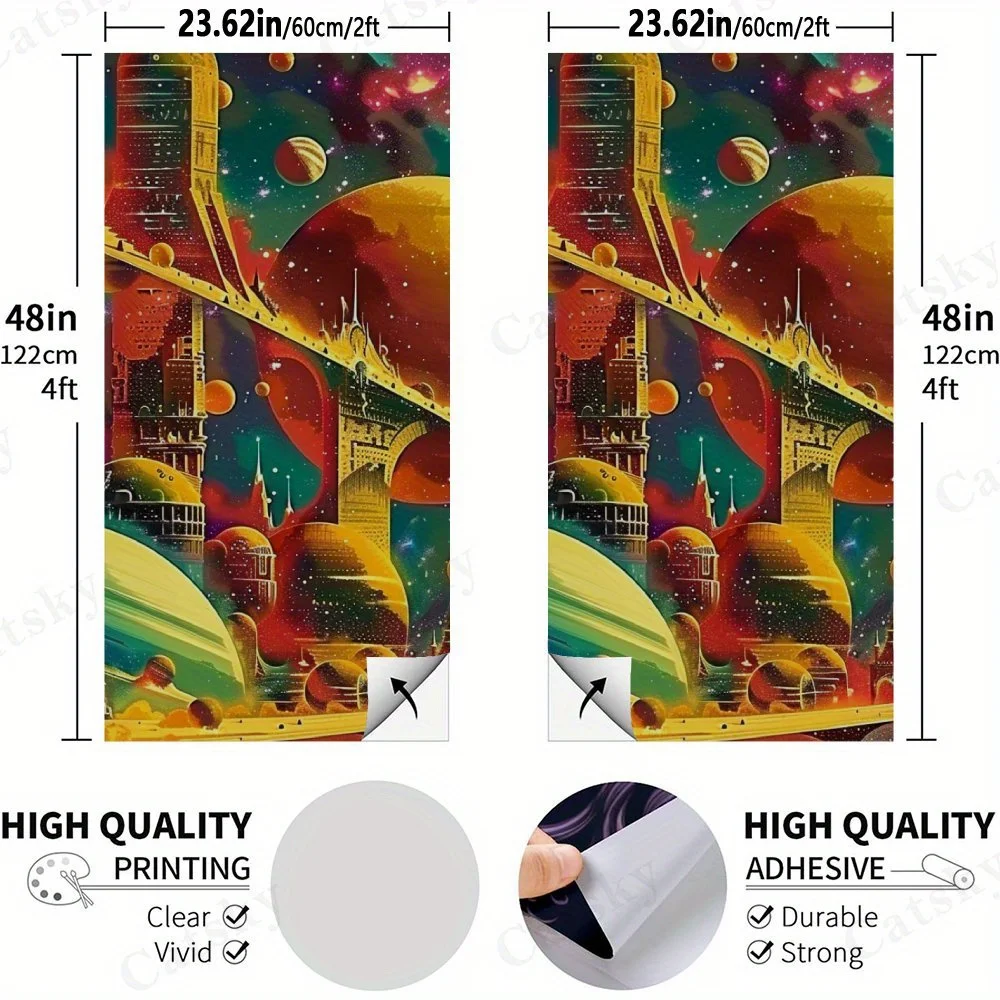 Surreal Space Scene   Sandbag Board Sticker.This sandbag board sticker is made from high-quality materials, offering excellent d