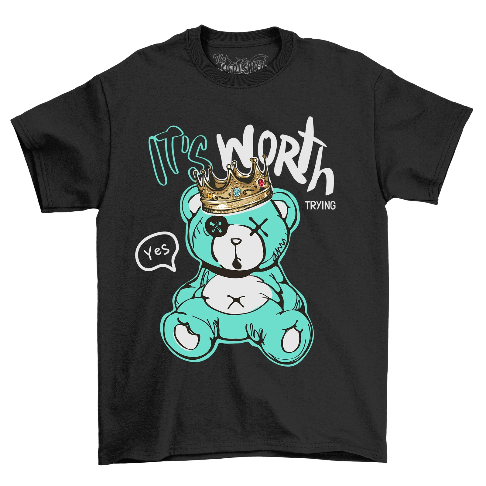 

Bearstreet1-35 King Teddy Bear Crowned T-shirt - Funny Royalty Edition! 100% Cot