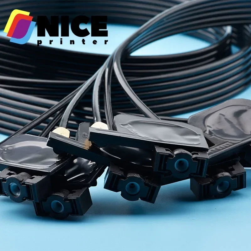 L1800 1.5m 6 Color UV Ink Tube Hose Pipe Line with UV Square Small Damper support for Epson R330 L800 L805 R1800 R1390 R1900 125