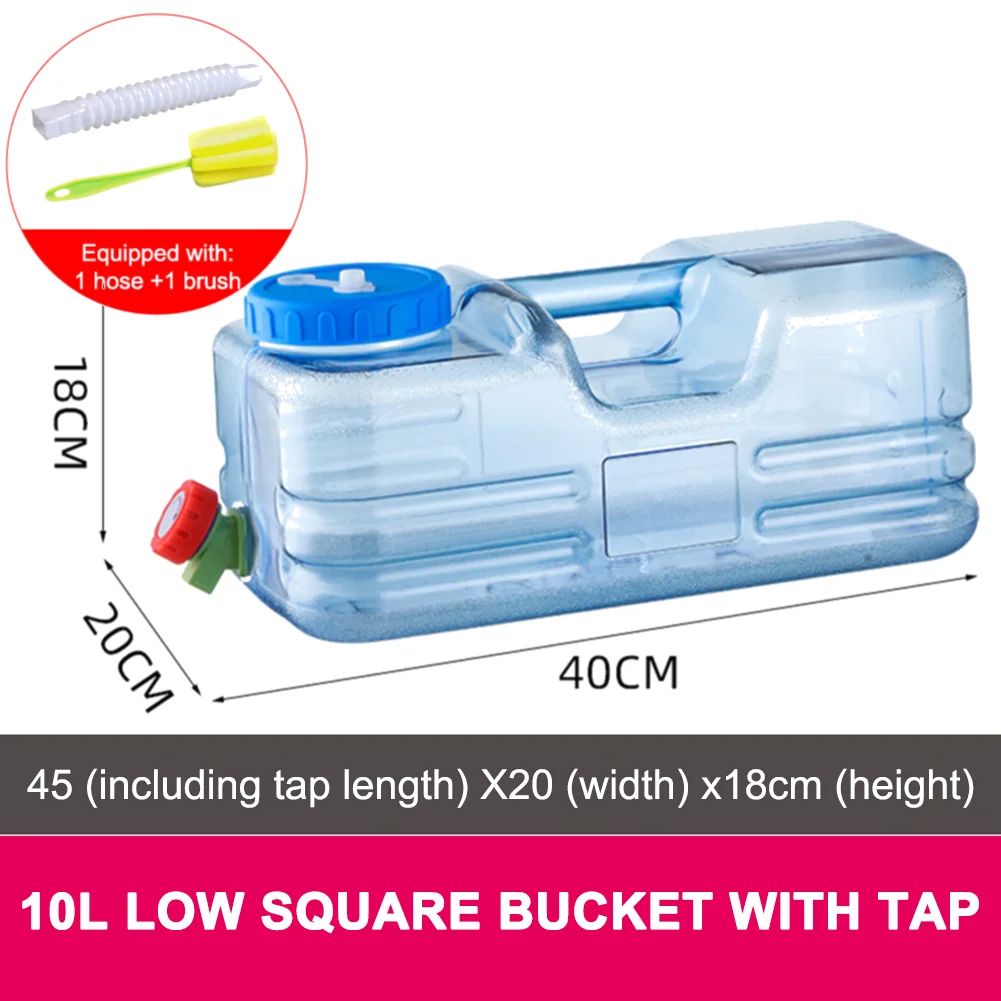 5/5.5/7.5/10l Draagbare Wateremmer Rijden Zuiver Water Tank Container Met Kraan Voor Buiten Kamperen Auto Koken Picknick Wandelen