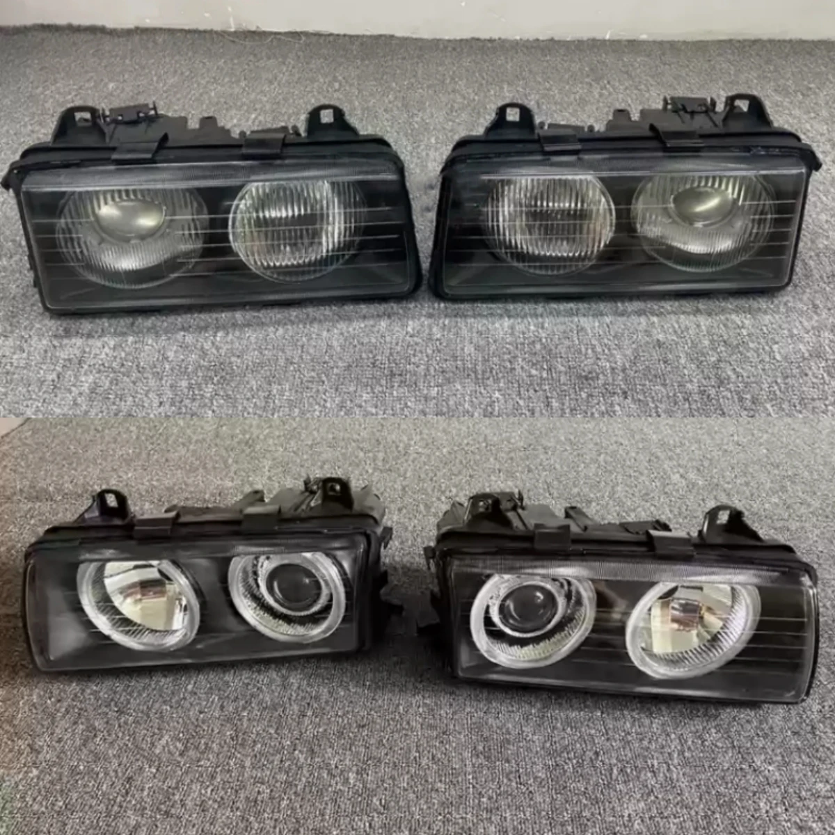 Front Headlight Assembly Daytime Running Light for BMW E36 Modified Turn Signal Car Head Lamp Two Styles