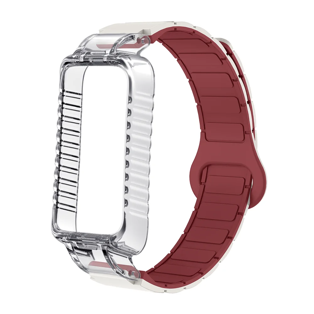 

Magnetic Strap + Protective Case For Honor Band 9 Armor Style Sweatproof Silicone Quick Release Smart Band Man Woman Bracelet
