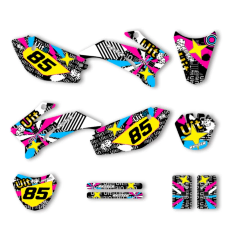 

DSMTECH для Yamaha TTR 110 TTR110, все годы, мотоциклетная графика, фоновые наклейки, наклейка, обтекатель, индивидуальный протектор 006