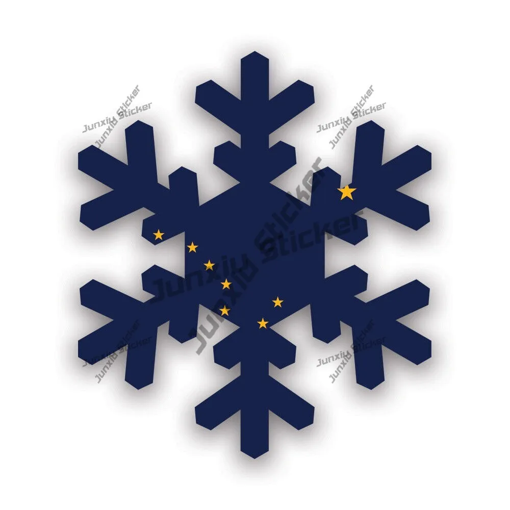 

Alaska Snowflake Sticker Ak Snow Flake Snowboarding Weatherproof Decal Alaska Alaska Usa State Rainbow Flag Cartoon Map Round