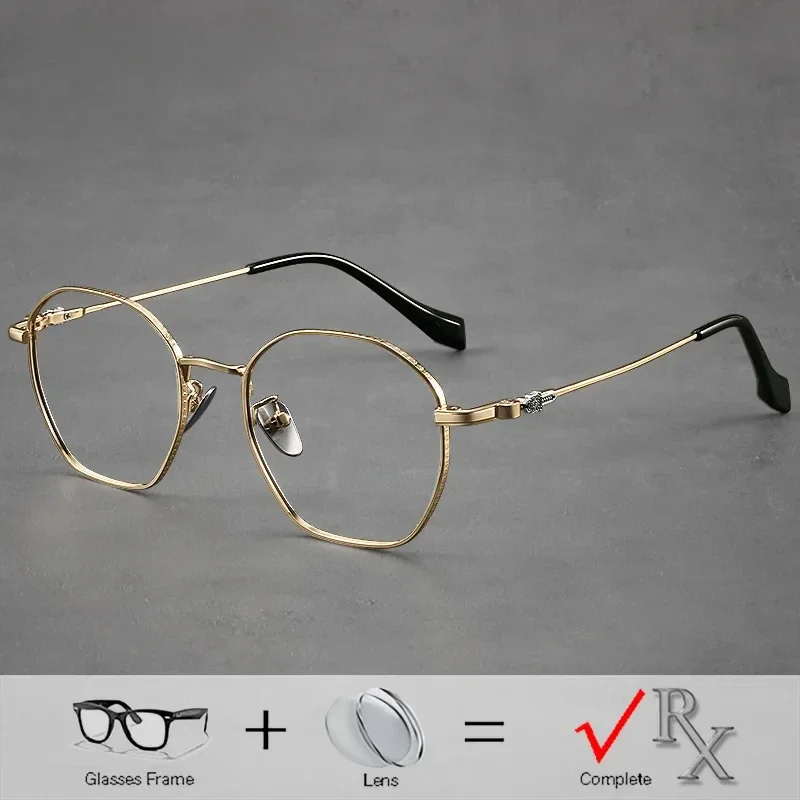 Polygon Titanium Bifocal Optical Glasses Men Progressive Doctor With Prescription Eyeglasses Multifocal Photochromic Eyewear