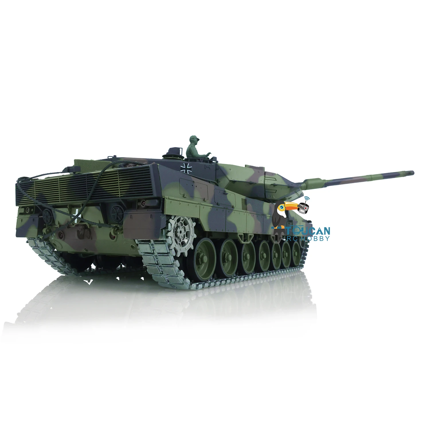 Henglong Scala 1/16 7.0 Carro armato RC tedesco Leopard2A6 RTR in metallo aggiornato 3889 Preferito da collezione di qualità premium TH17579-SMT7