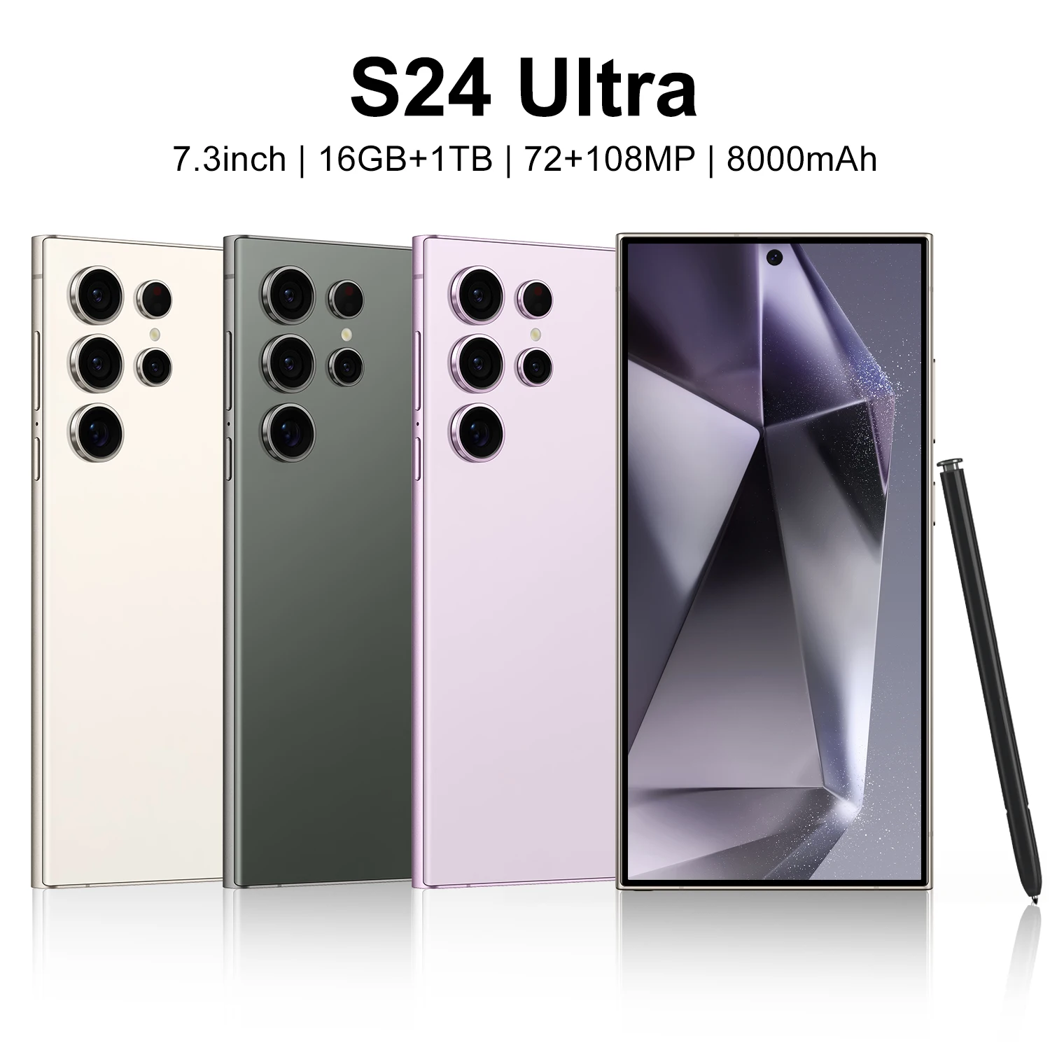 2024 New S24 Ultra 5G Smartphone Original 7.3 Inch Celulares Android Moblie Phones Unlocked Dual Sim Global Version Cell Phones