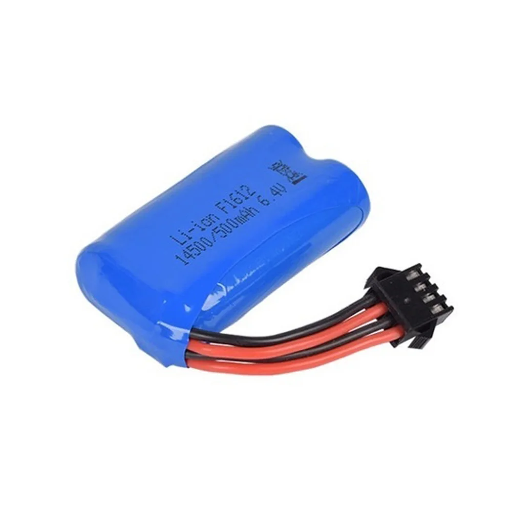 14500 500mah 6.4 v litowo-jonowy bateria z ładowarką USB dla Wltoys 18401/18402 RC samochód terenowy 6.4 v dla zabawki zdalnie sterowane samochodów turcków