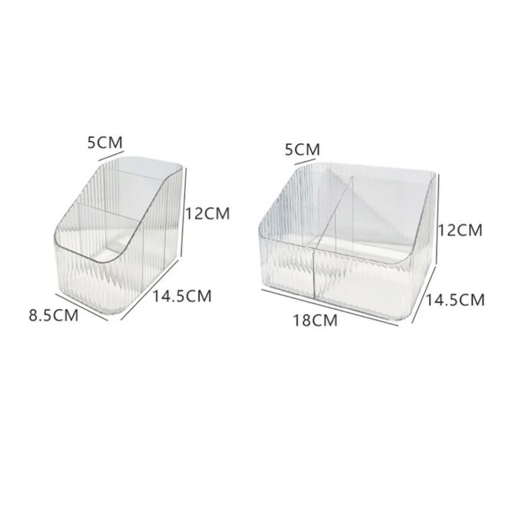 Transparent Storage Box Desktop Cosmetics Storage Stationery Pen Holder Container Home Sundries Cotton Swab Case Organization