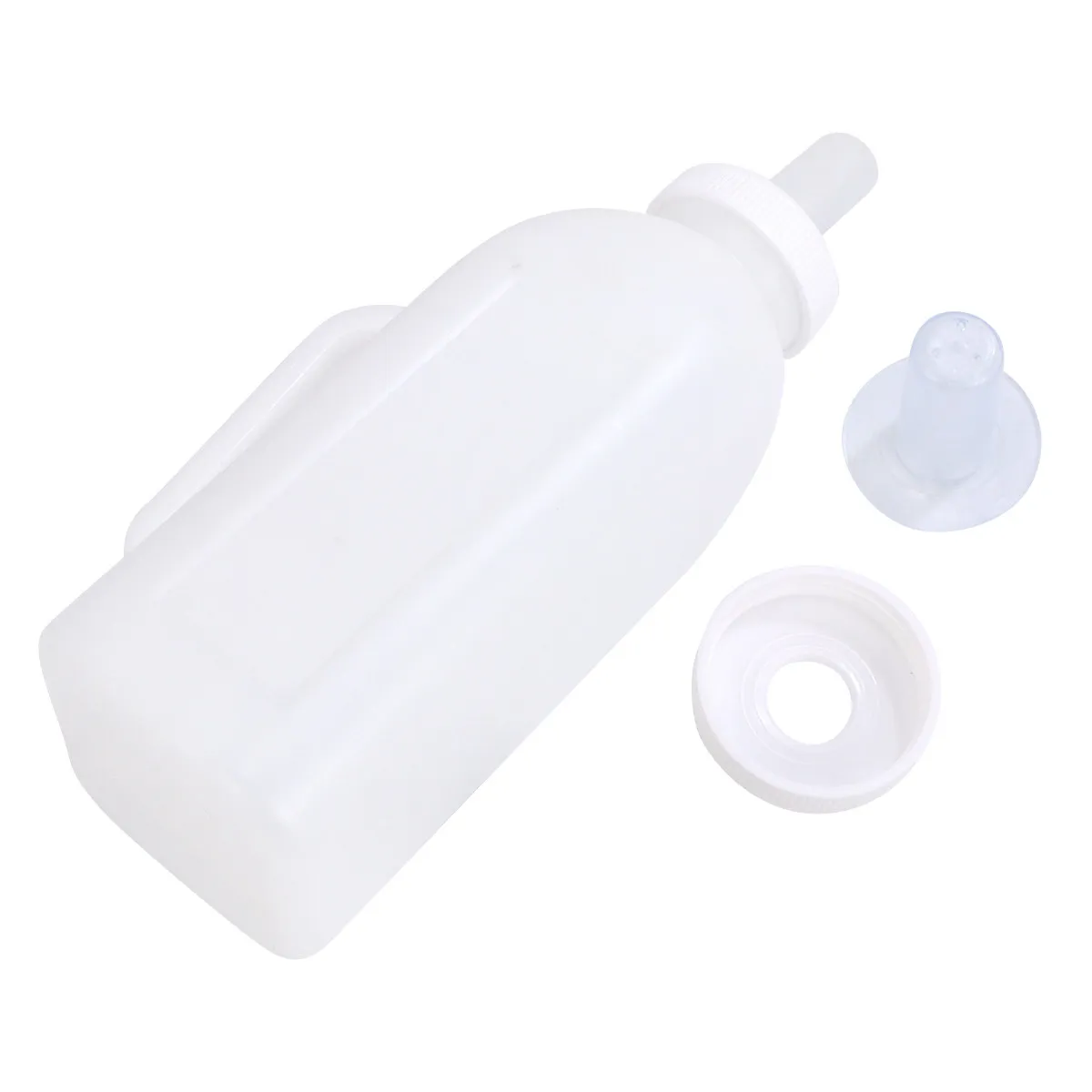 

3 pcs 2L Calf Milk Bottle Set Square With Scale Silicone Teat For Orphaned Lamb Feeding Cattle Sheep Farm Use Pet Nursing