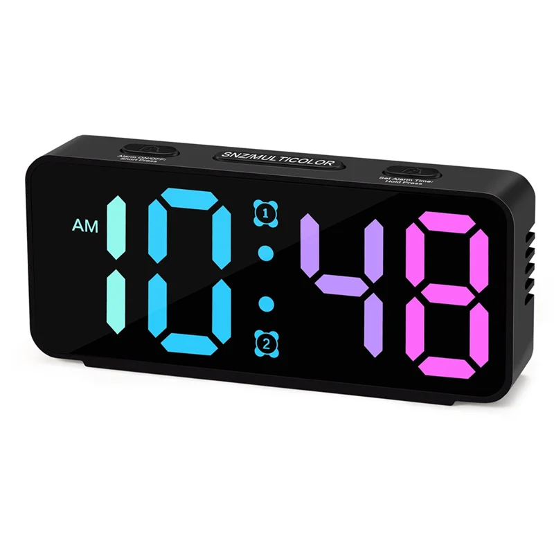 75STO-Small Loud Alarm Clock For Heavy Sleepers Adults,Compact Travel Clocks For Bedrooms Bedside,Ok To Wake For Kids,Teens