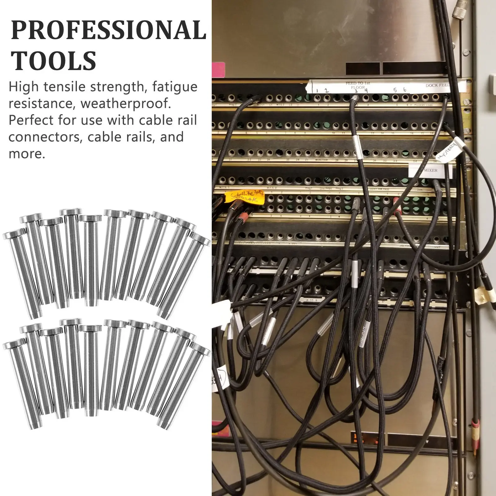 Cable Railing Terminals 20 Pack Stainless Steel End Connectors Wire Rope Tensioners Deck Bracket Kit Silver