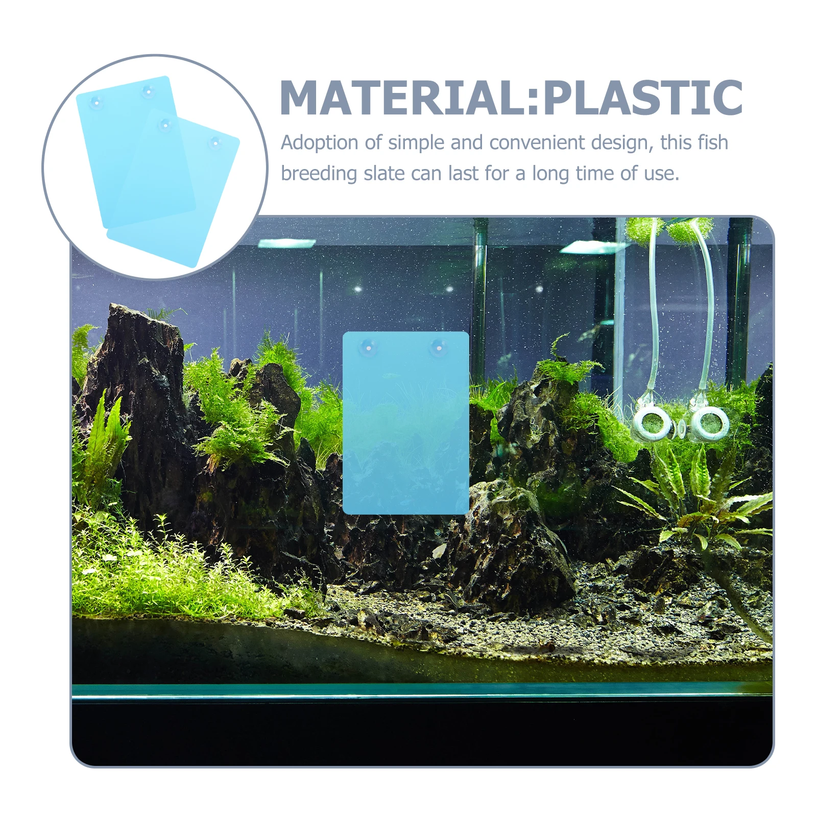 

2pcs Aquarium Breeding Fish Spawning Stone Plate Water Filtration Fish Tank Supplies for Shrimp Cichlids Durable Plastic