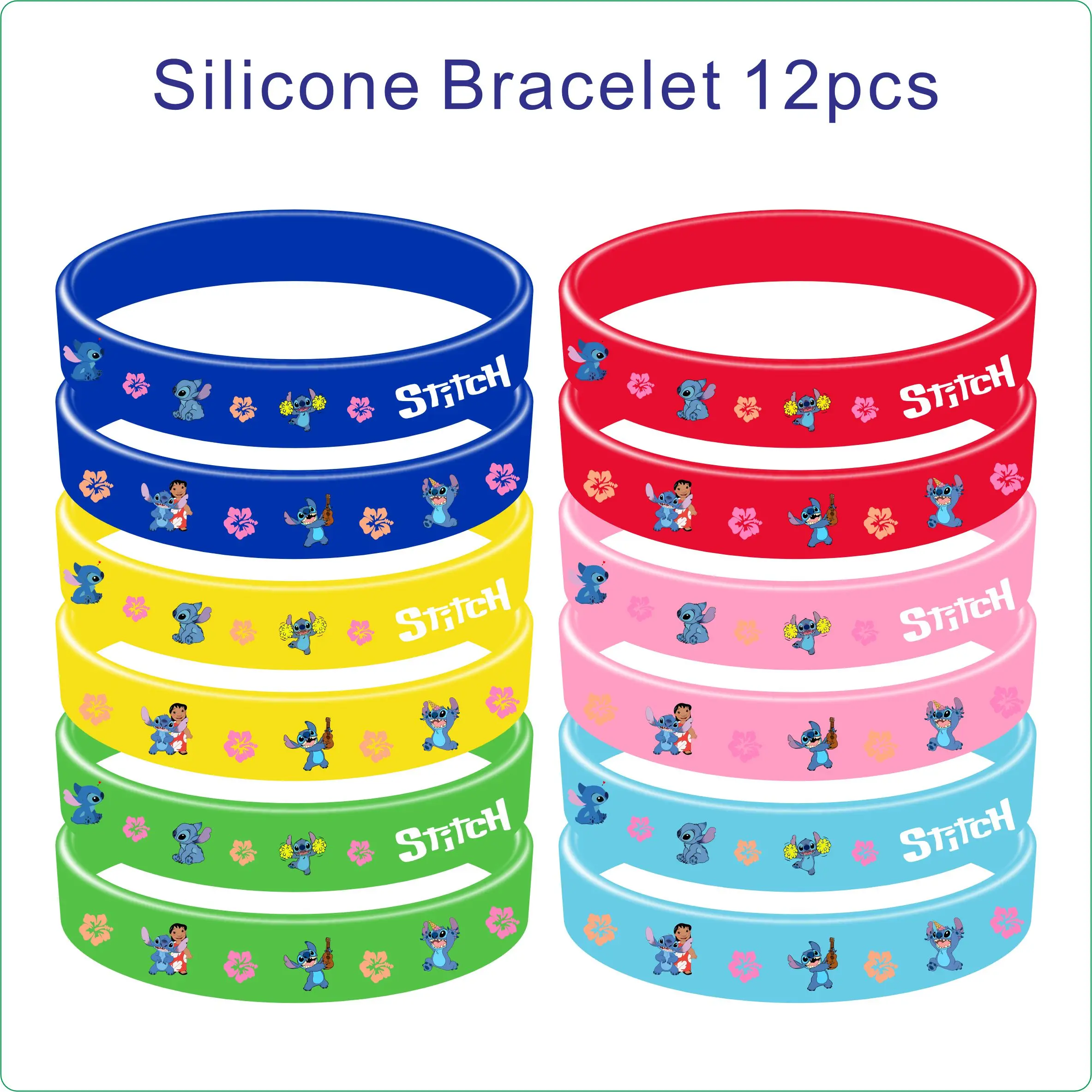 Lilo and Stitch Silicone Bracelet Party Favor Winnie Mickey Frozen Toy Story Princess Spiderman Silicone Bracelet Party Gifts