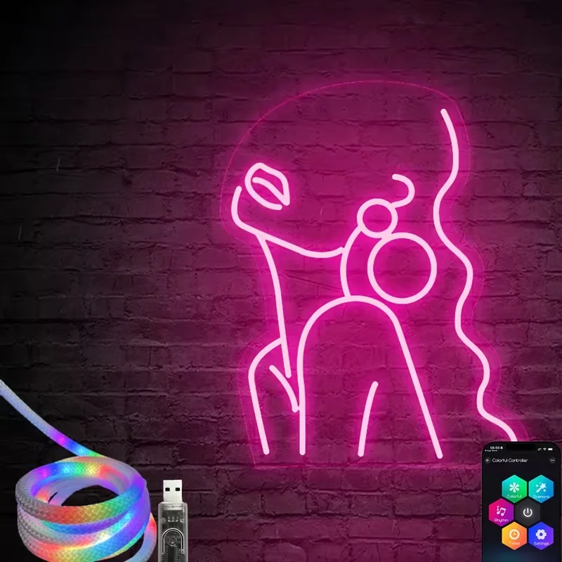 360 Glow Round RGB Neon LED Woven Strip Light 24key Bluetooth APP Remote Control 5V USB WS2812B Music Sync Waterproof Rope Decor