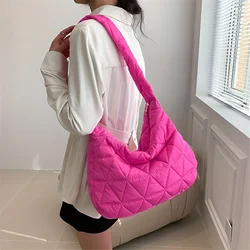 Stylish Quilted Puffer Crossbody Tote Bag ,Ideal for Daily Use - Fashionable Shoulder Bag with Convenient Quilt Stitch Design