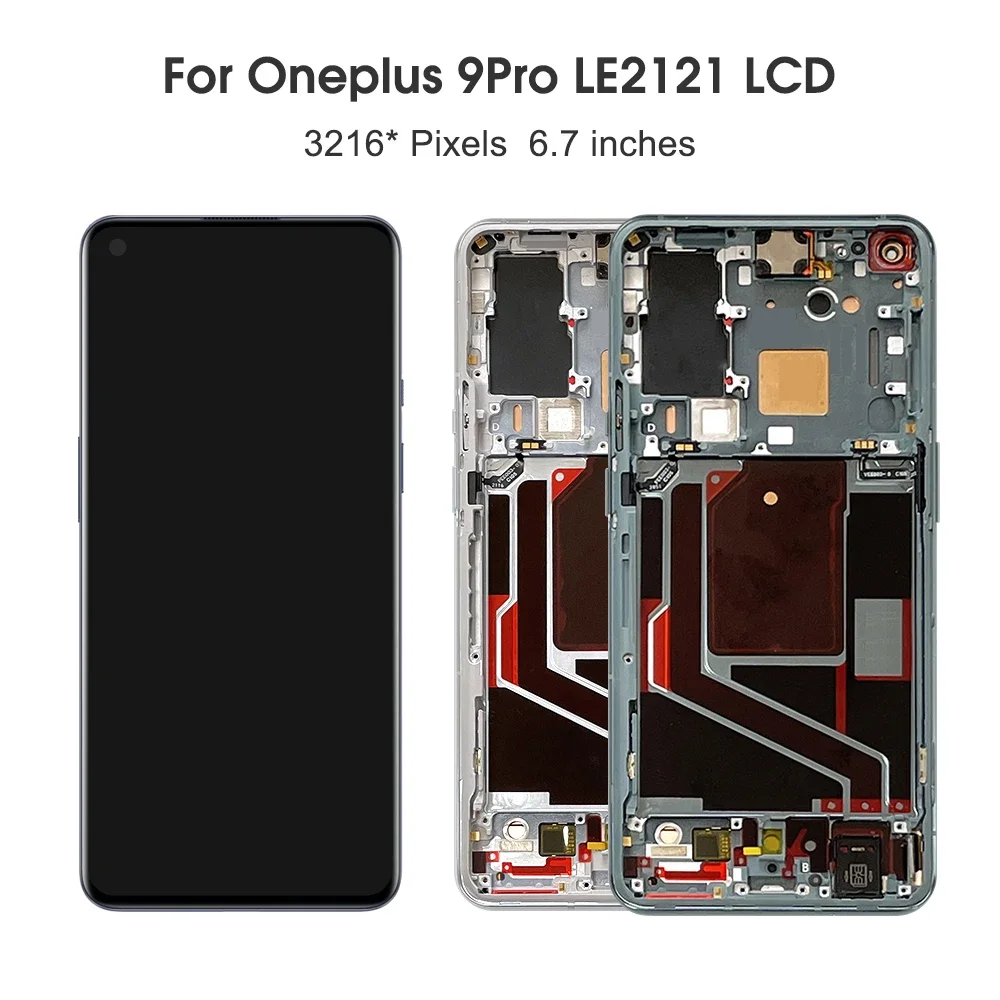 For  1+9Pro 6.7\'\'For OnePlus 9 Pro LE2121 LE2125 LE2123 LE2120 LCD Display Touch Screen Digitizer Assembly Replacement