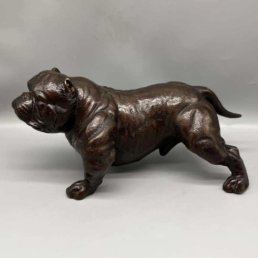 special offer TOP COOL Decorative Art Home bar decoration Bronze sculpture shepherd dog collie Animal ornament special offer