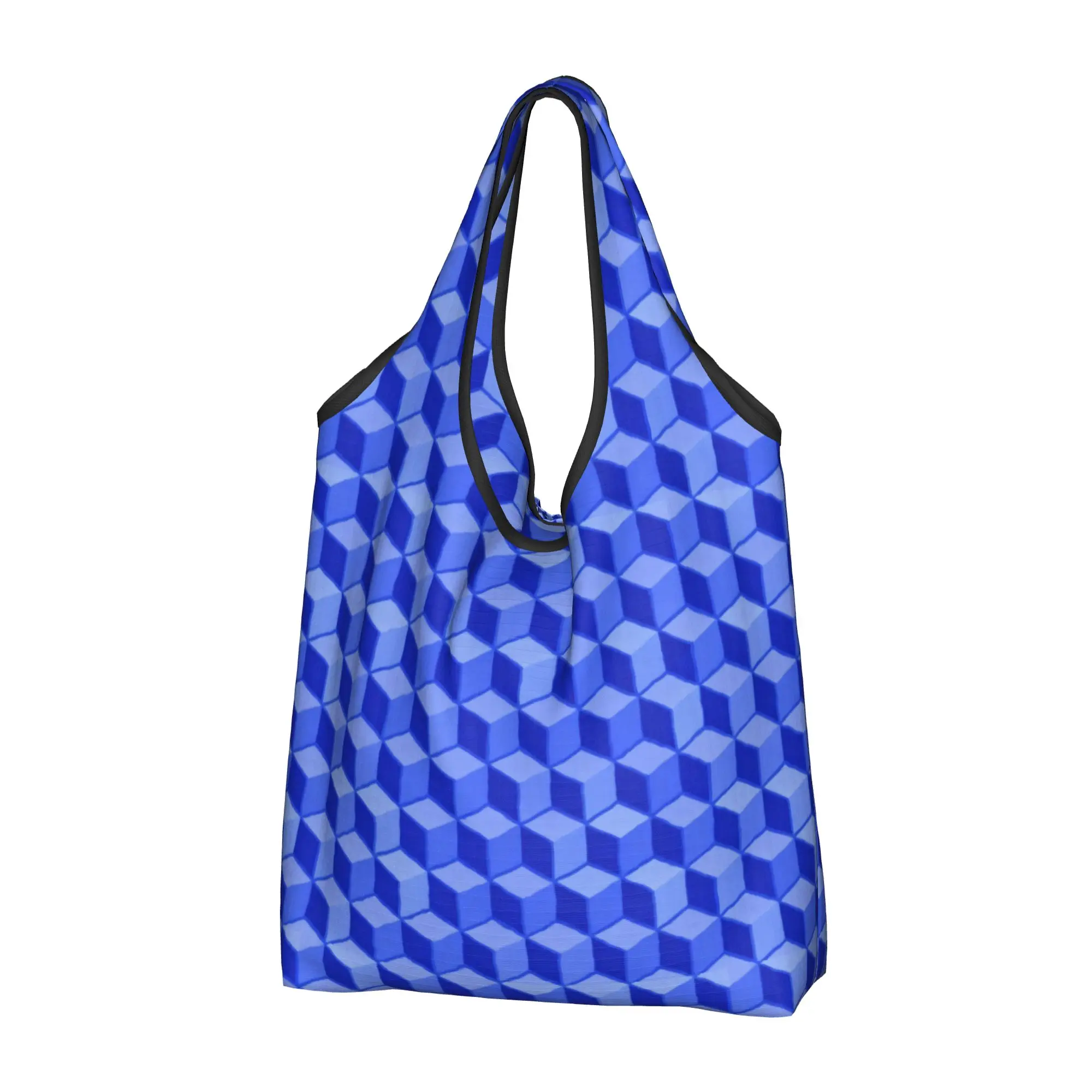 Hexagonal Geometric Honeycomb  Grocery Shopping Bags Fashion Shopper Tote Shoulder Bag Large Capacity Portable  Handbag