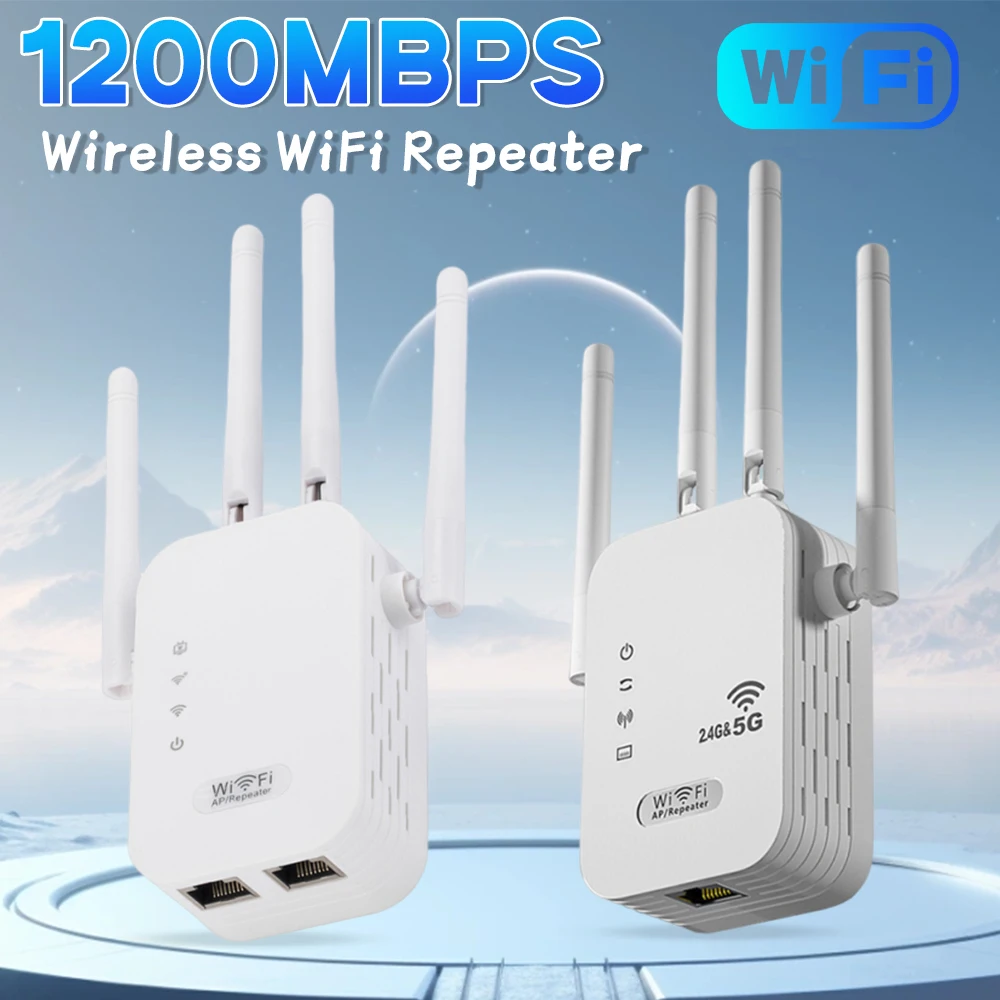 

WiFi Repeater 300Mbps/1200Mbps Wireless Wi-Fi Range Extender Single/Dual Band Wifi Signal Amplifier Network Booster EU/US Plug