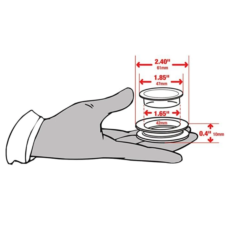 A95I-2Set Umbrella Hole Rings Umbrella Hole Ring With Cap Sleeve Umbrella Plug Cap Sleeve Outdoor Table Hole Cover Dust Plug