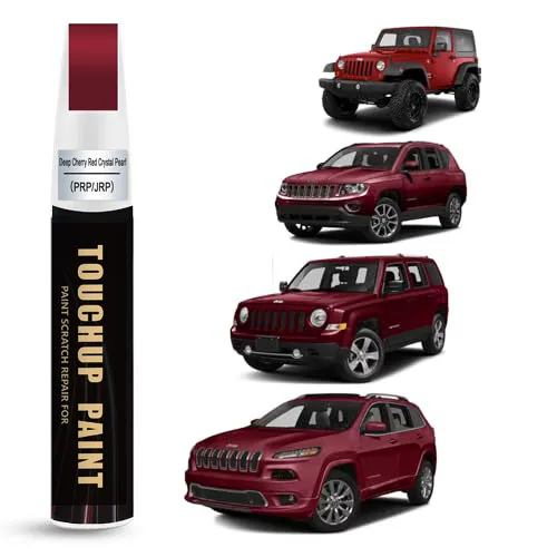 PRP/JRP Deep Cherry Red Crystal Pearl Touch Up Paint Compatible with Jeep Exact Match Chips and Nicks Touch Up