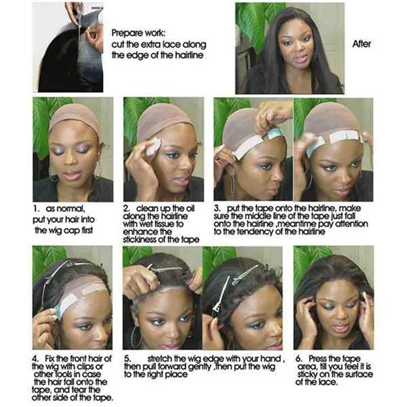 AB43-36Pcs/Bag Super Strong Duo-Tac Lace Wig Tape Adhesive Extended Hair Tape Hold Hair System Tape For Toupee Lace Wigs Film
