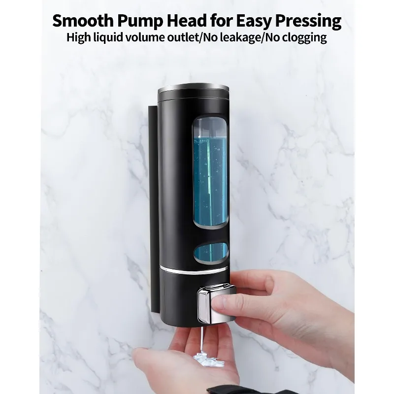 Wall-Mounted Soap Dispenser, Bathroom Shampoo and Body Wash Dispenser, Kitchen Hand Soap, Hotel and Restaurant Hand Soap Bottle