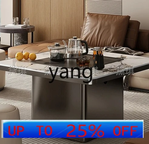 

LH light luxury rock slab coffee table kettle integrated tea table modern simple small apartment living room